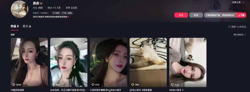 抖音-麋鹿-小乔阁