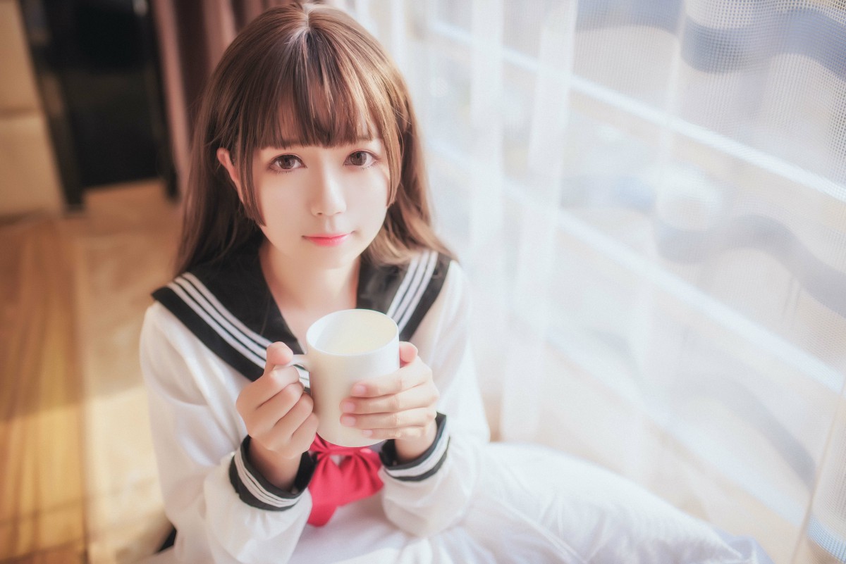 白金Saki写真 – 半透明水手服 – COSPLAY-小乔阁