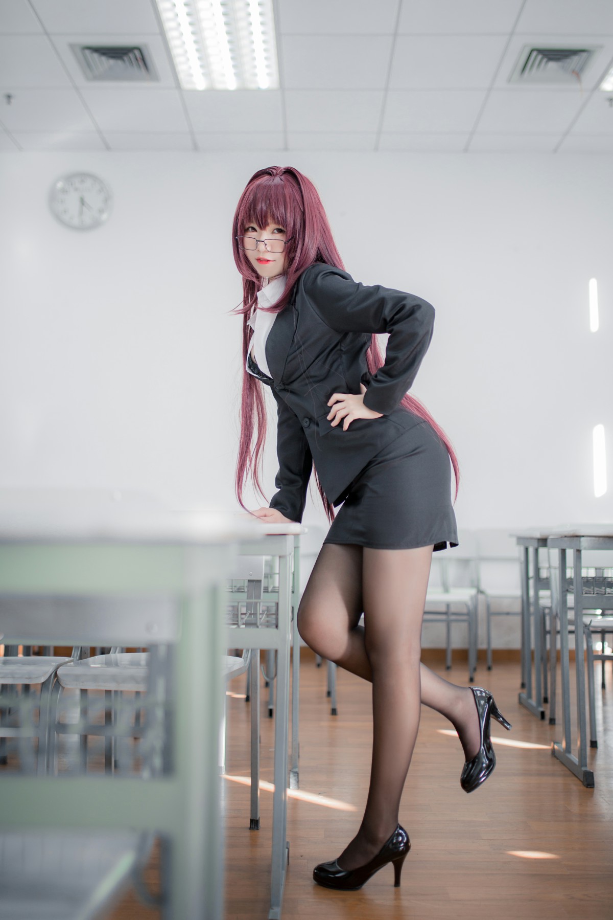 性感人气COSER Yoko宅夏Cos – 斯卡哈教师 – COSPLAY-小乔阁