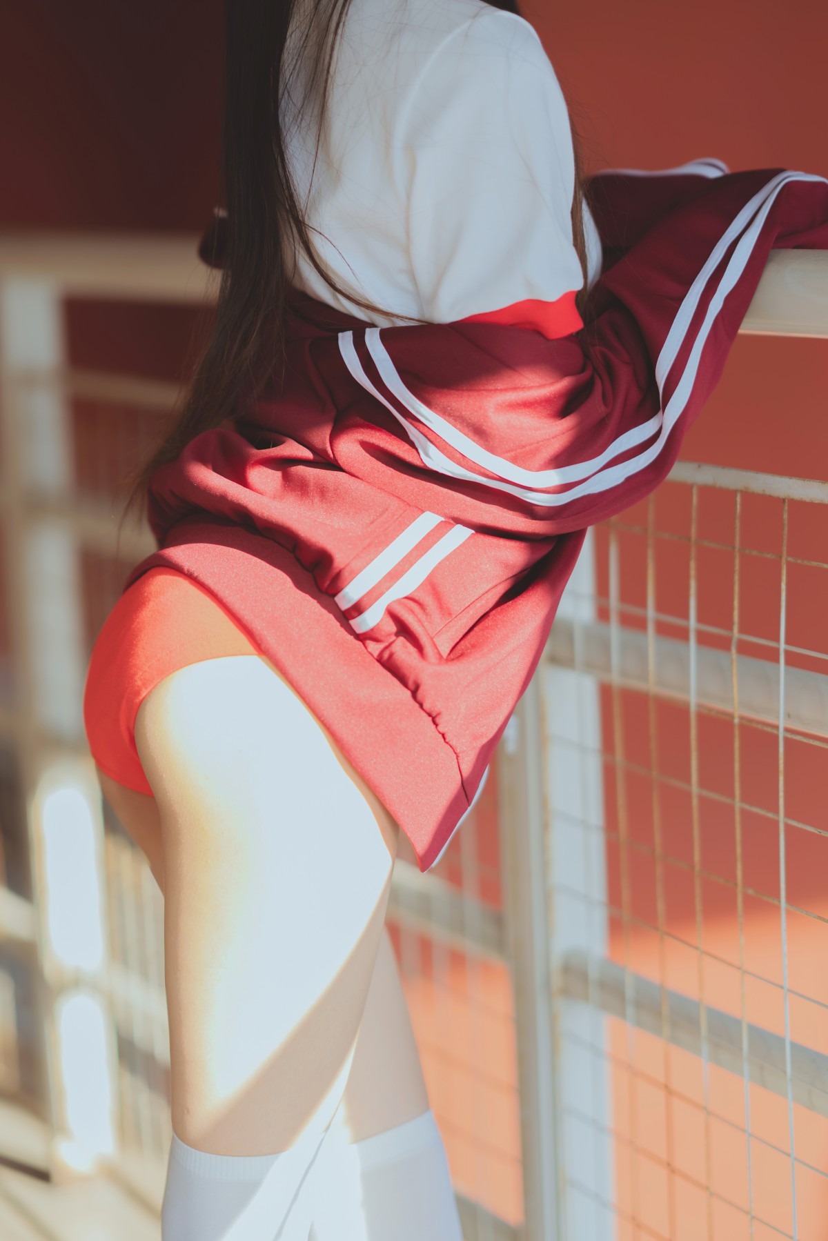图片[1]-[Cosplay]桜桃喵 – 红色体操服 – COSPLAY-御萝部落