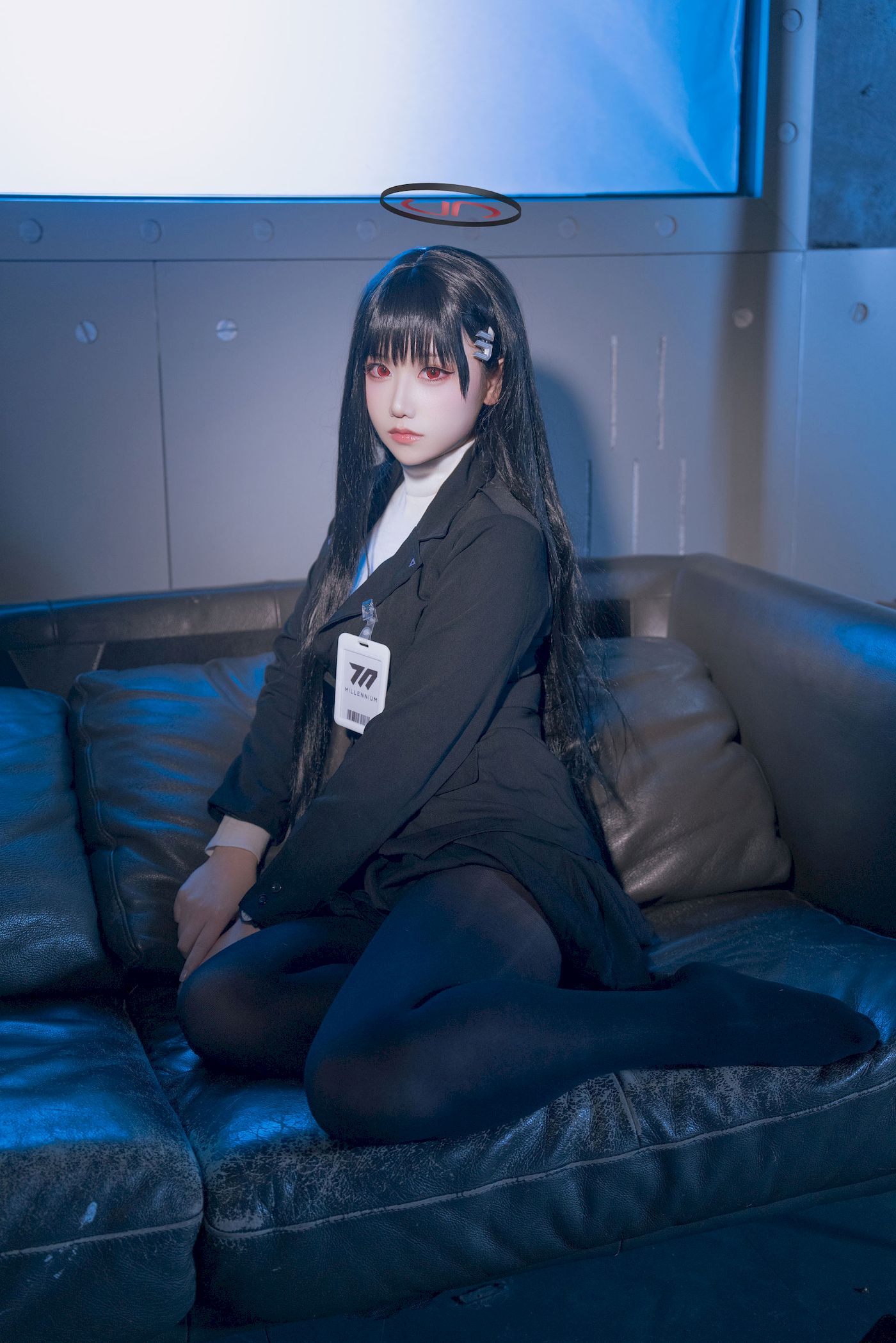 lunananya黑丝西装服饰COS蔚蓝档案调月莉音