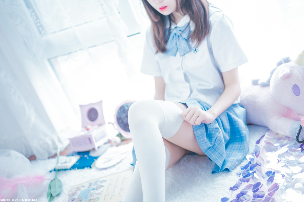 图片[4]-[喵糖映画]VOL.019 蓝白梦幻少女 – COSPLAY-小乔阁