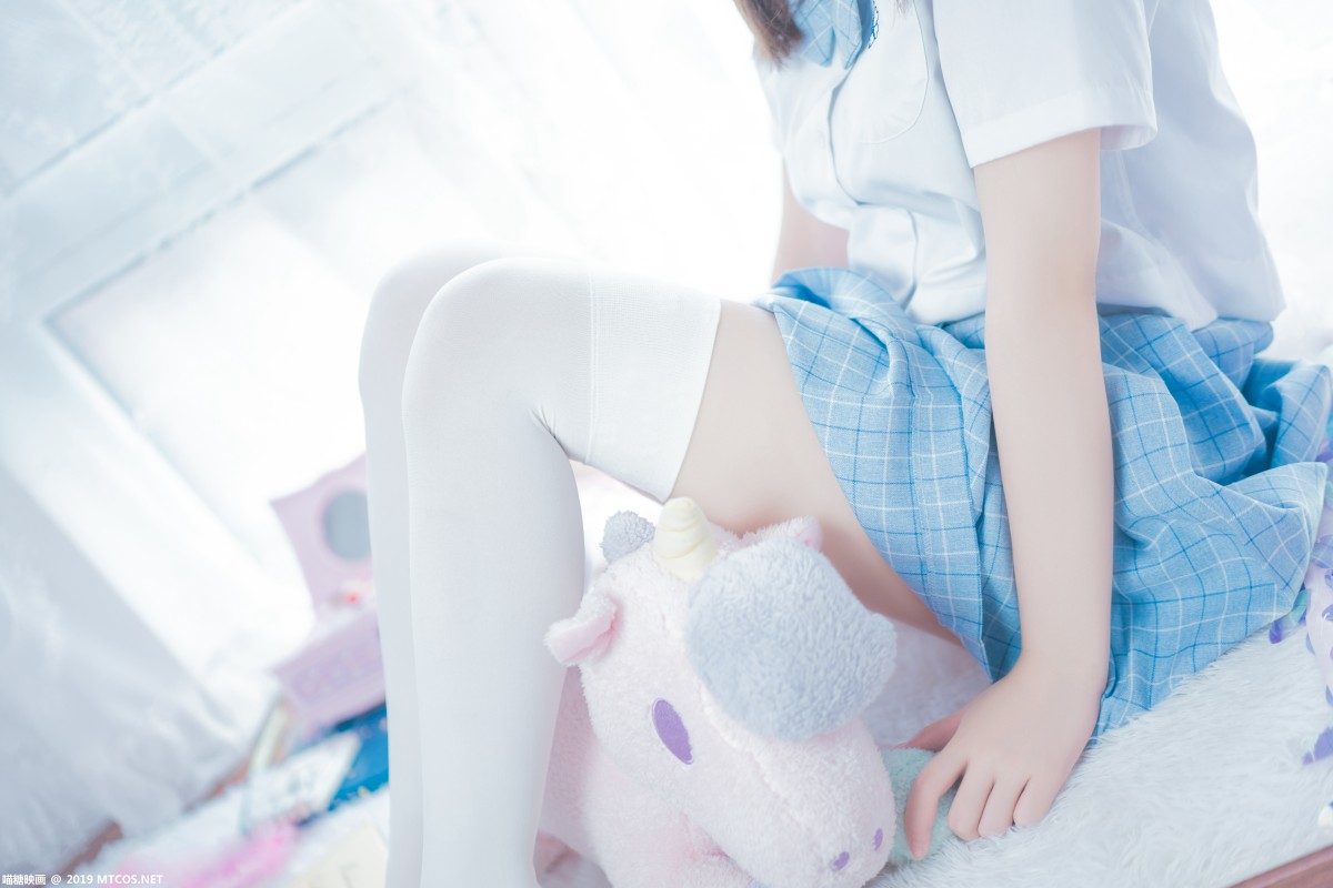 图片[23]-[喵糖映画]VOL.019 蓝白梦幻少女 – COSPLAY-小乔阁
