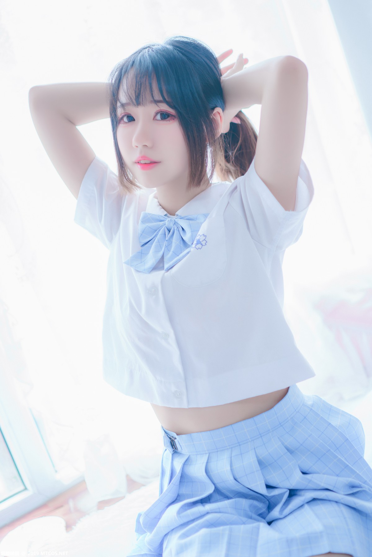 图片[26]-[喵糖映画]VOL.019 蓝白梦幻少女 – COSPLAY-小乔阁