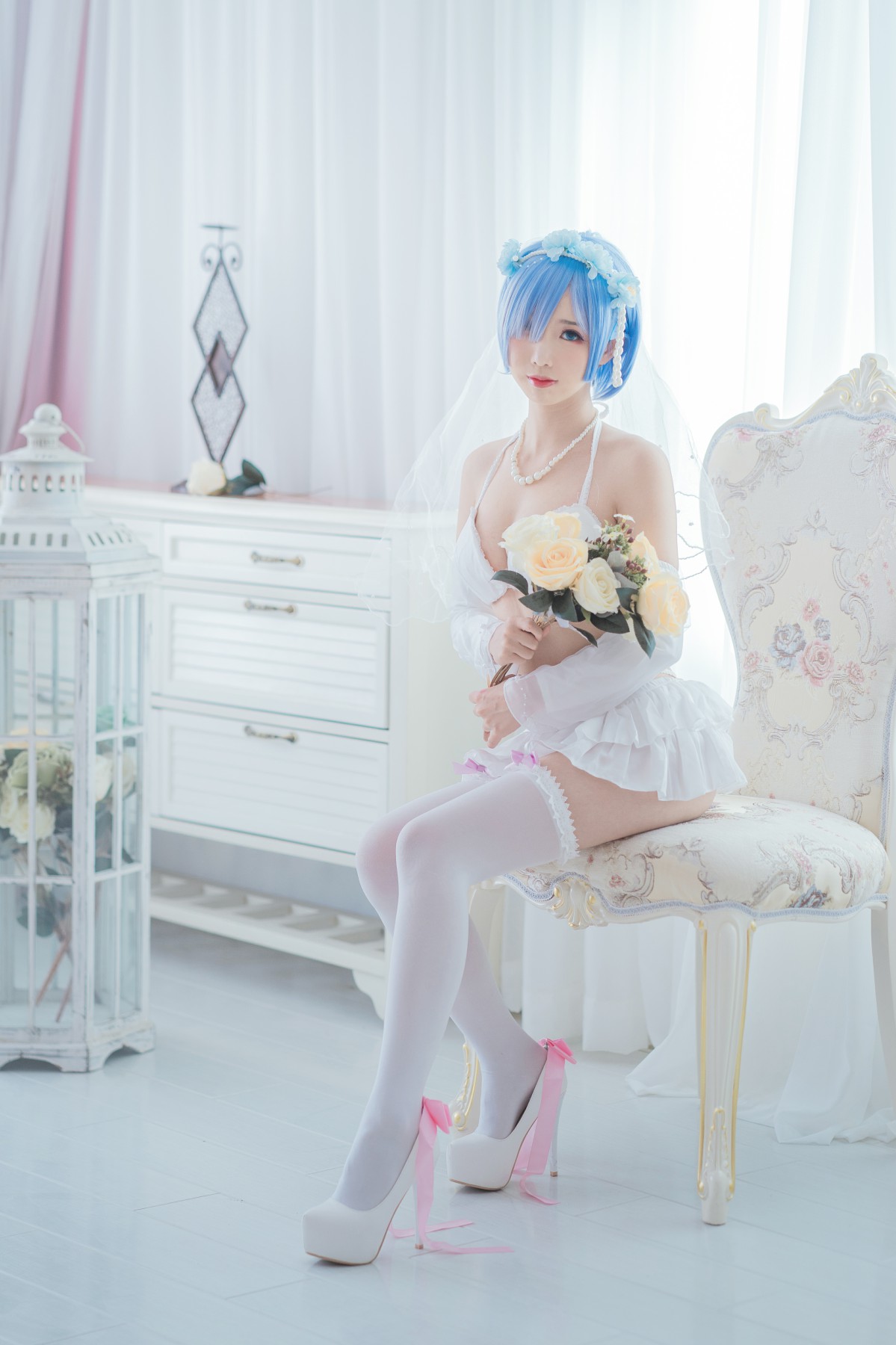 [Cosplay]面饼仙儿 – 花嫁蕾姆 – COSPLAY-小乔阁