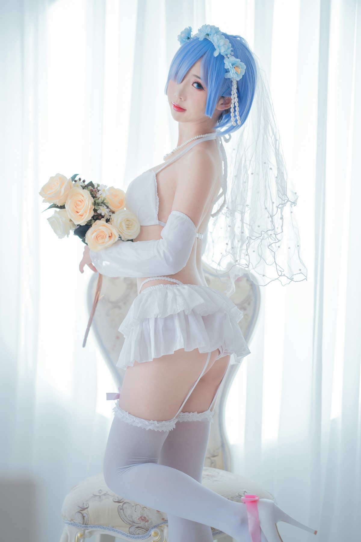 图片[3]-[Cosplay]面饼仙儿 – 花嫁蕾姆 – COSPLAY-小乔阁