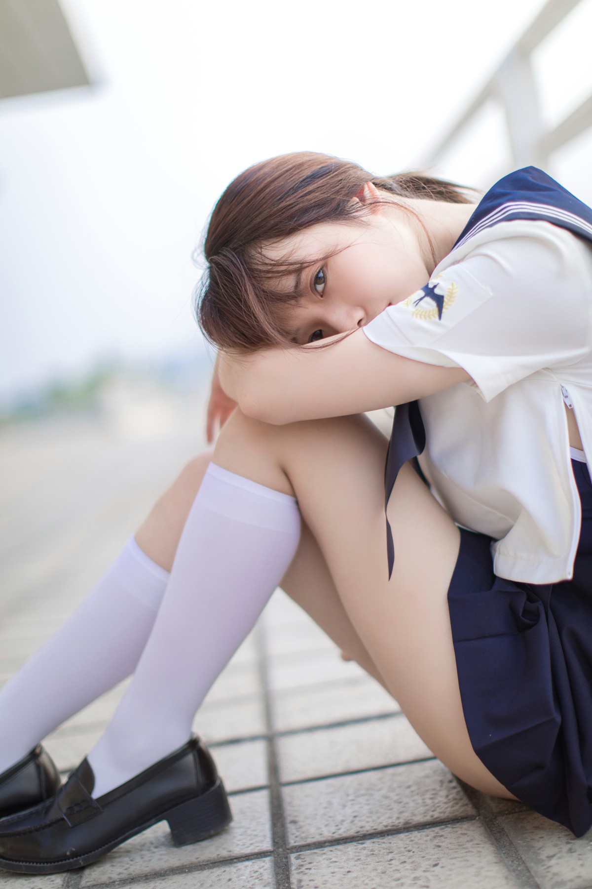 图片[5]-[Cosplay]雯妹不讲道理 – JK 白丝 死库水 – COSPLAY-小乔阁