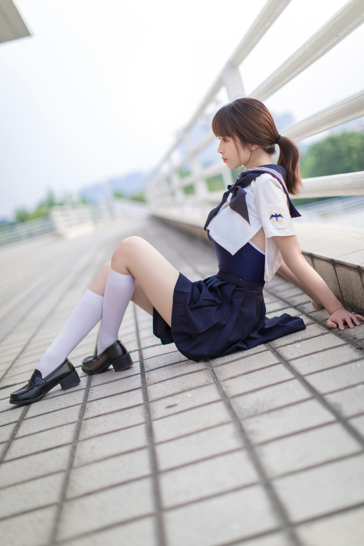 图片[6]-[Cosplay]雯妹不讲道理 – JK 白丝 死库水 – COSPLAY-小乔阁