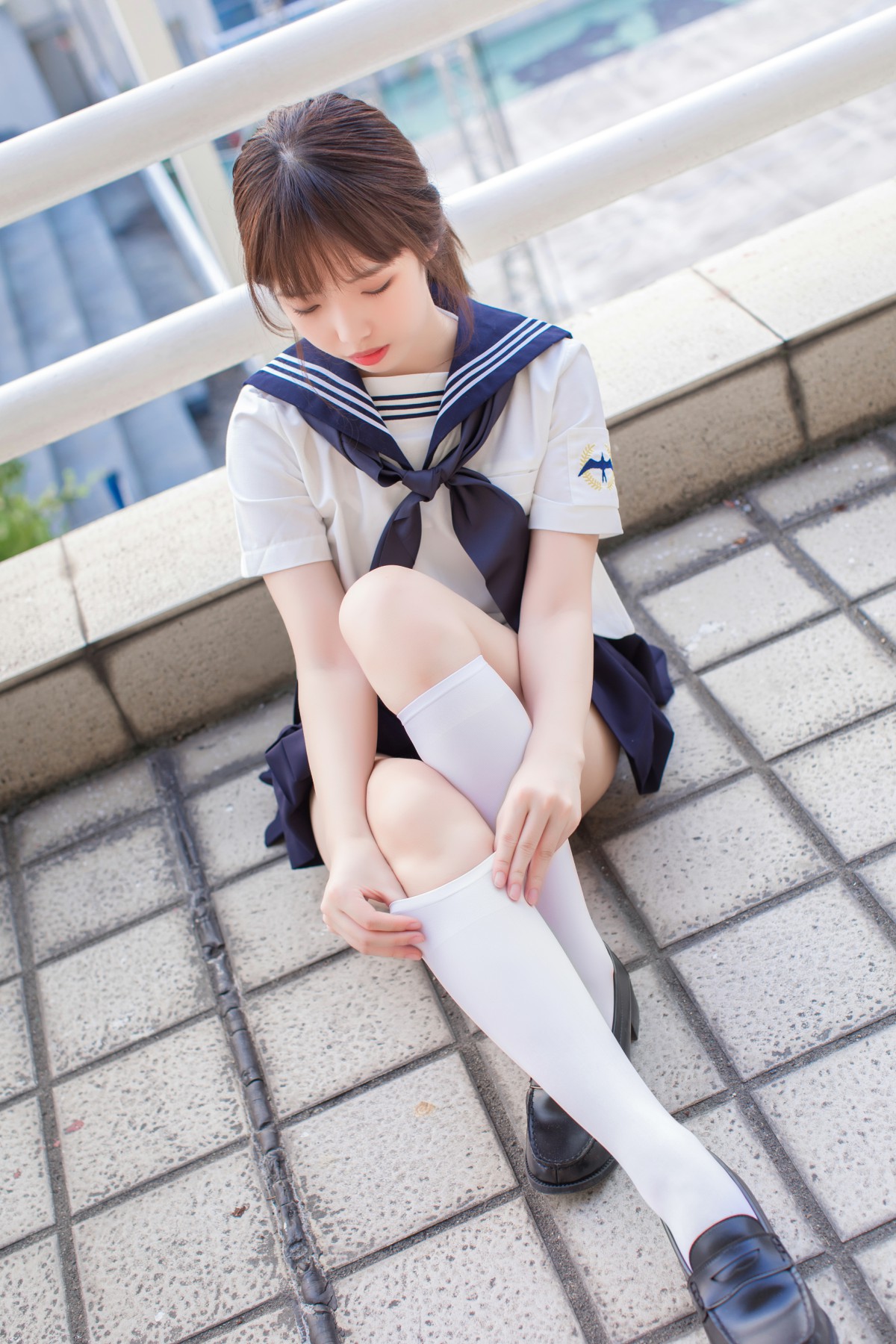 图片[10]-[Cosplay]雯妹不讲道理 – JK 白丝 死库水 – COSPLAY-小乔阁