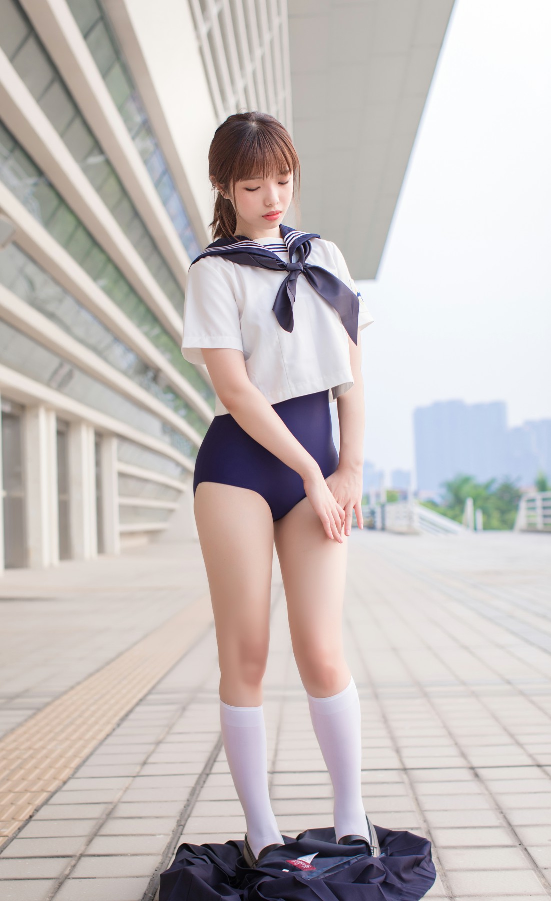 图片[14]-[Cosplay]雯妹不讲道理 – JK 白丝 死库水 – COSPLAY-小乔阁