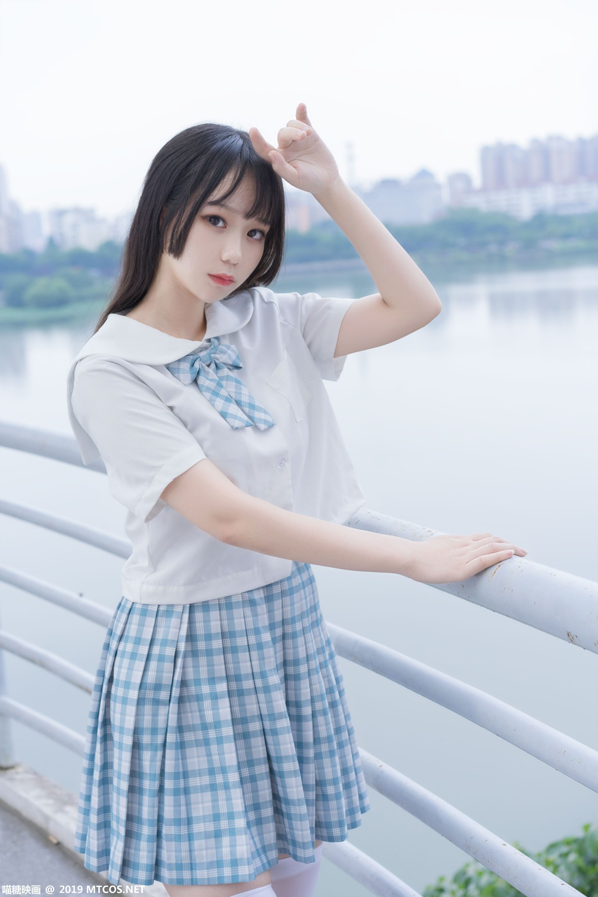 图片[10]-[喵糖映画]VOL.015 半度度度喵 白丝格子裙 – COSPLAY-小乔阁
