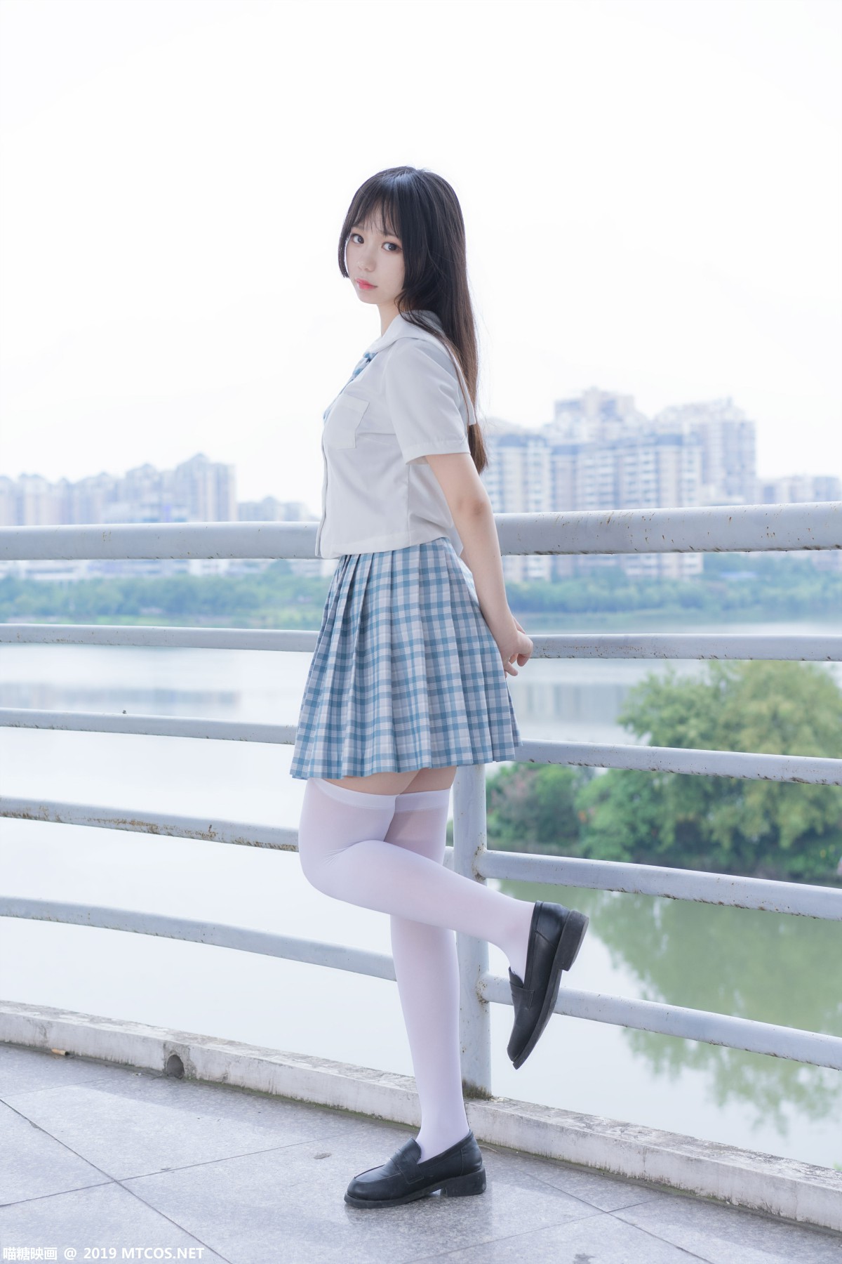 图片[15]-[喵糖映画]VOL.015 半度度度喵 白丝格子裙 – COSPLAY-小乔阁