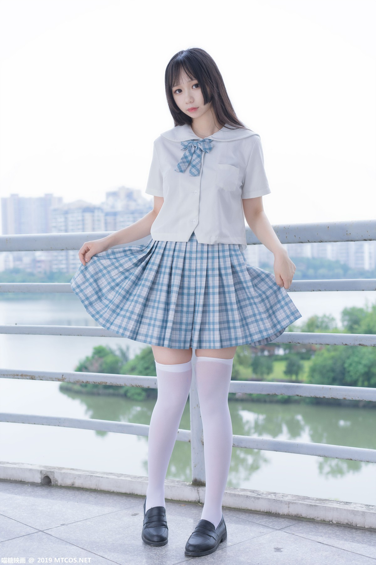 图片[16]-[喵糖映画]VOL.015 半度度度喵 白丝格子裙 – COSPLAY-小乔阁