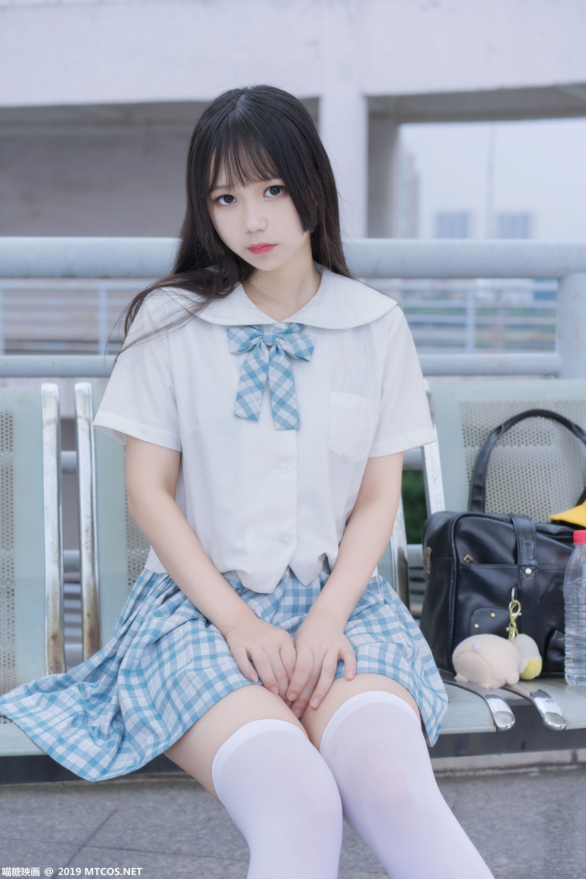 图片[24]-[喵糖映画]VOL.015 半度度度喵 白丝格子裙 – COSPLAY-小乔阁