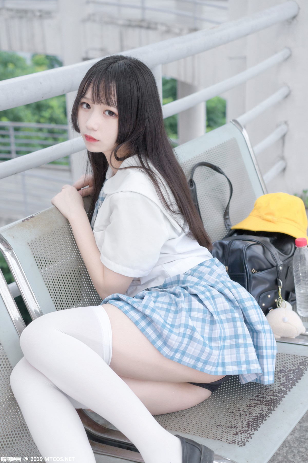 图片[29]-[喵糖映画]VOL.015 半度度度喵 白丝格子裙 – COSPLAY-小乔阁