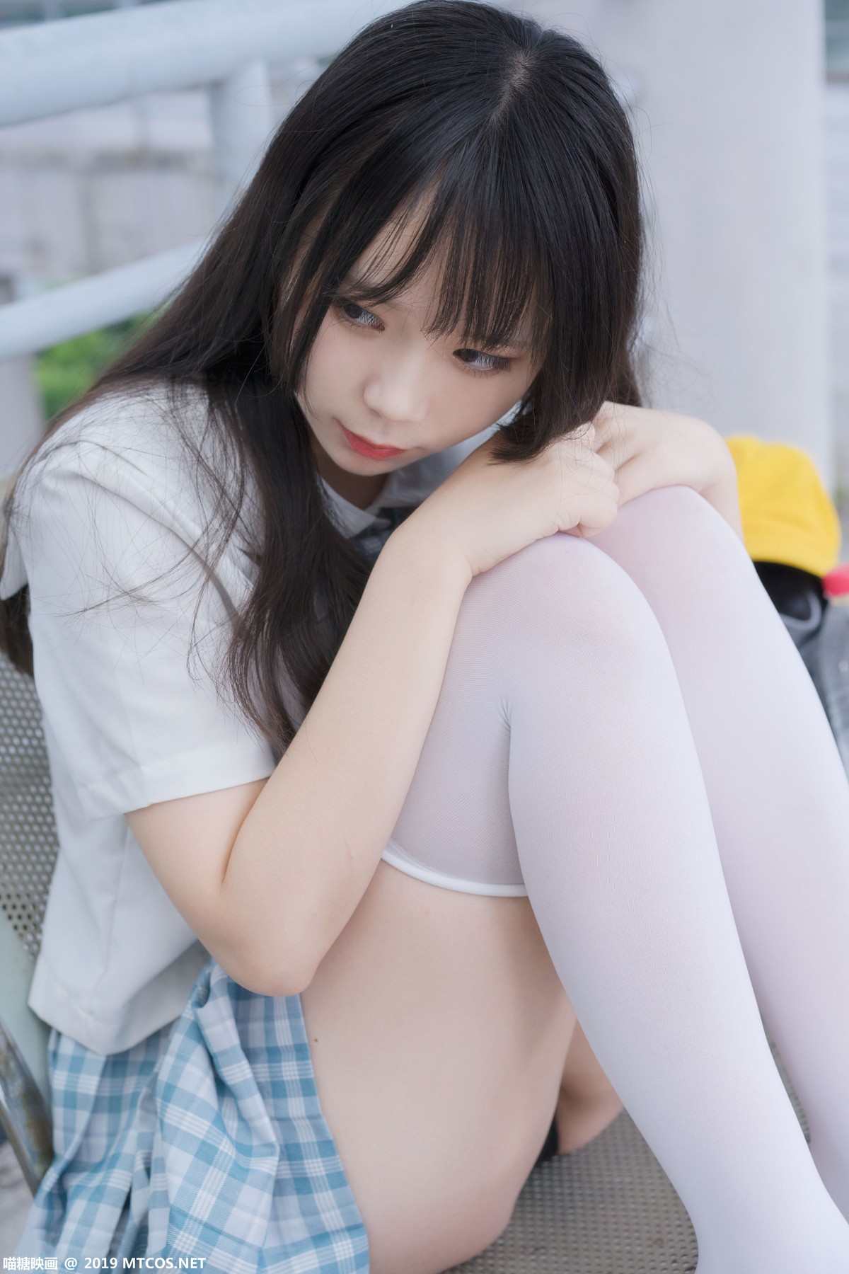 图片[33]-[喵糖映画]VOL.015 半度度度喵 白丝格子裙 – COSPLAY-小乔阁