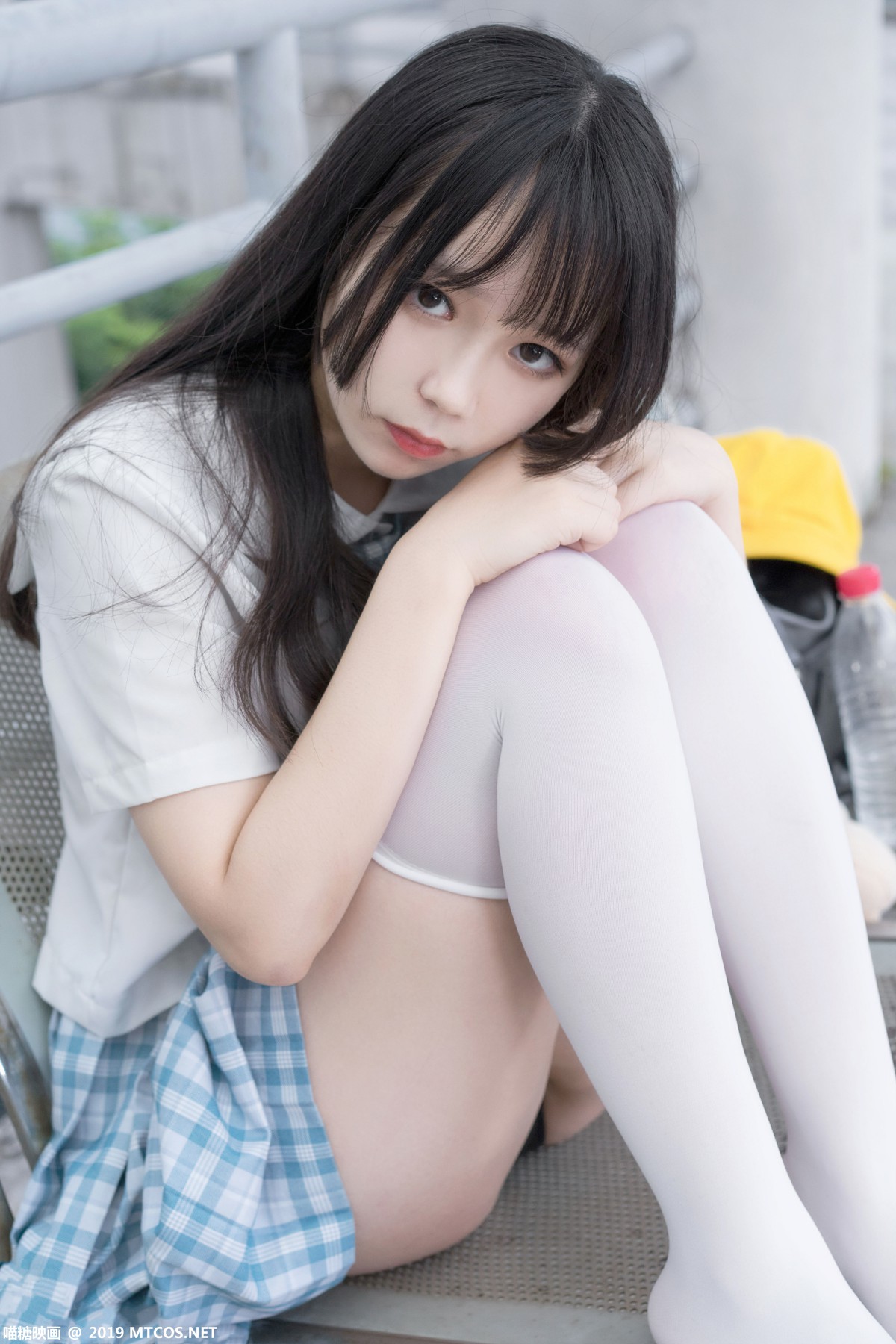 图片[35]-[喵糖映画]VOL.015 半度度度喵 白丝格子裙 – COSPLAY-小乔阁