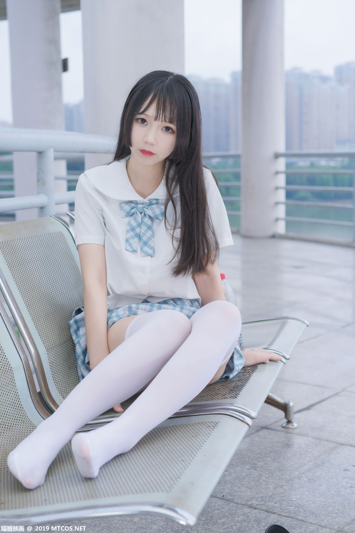 图片[37]-[喵糖映画]VOL.015 半度度度喵 白丝格子裙 – COSPLAY-小乔阁