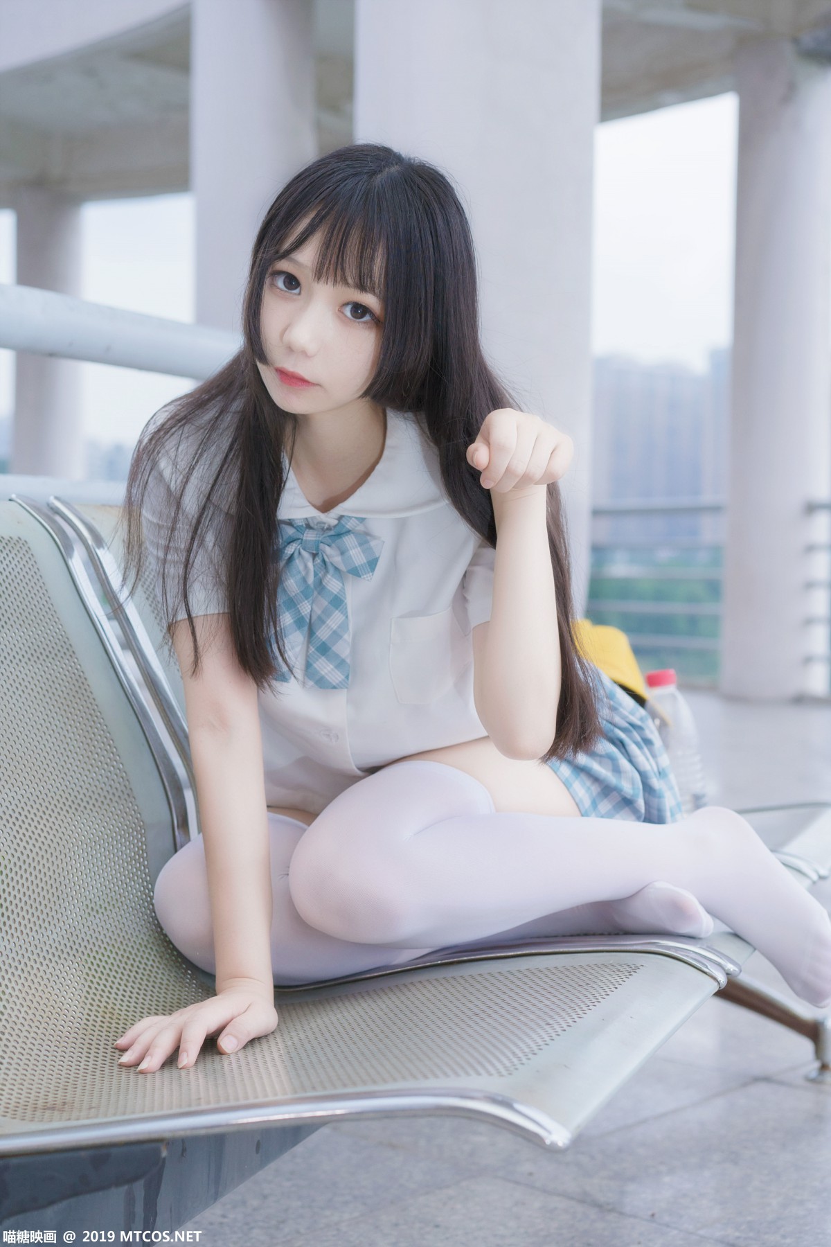 图片[38]-[喵糖映画]VOL.015 半度度度喵 白丝格子裙 – COSPLAY-小乔阁