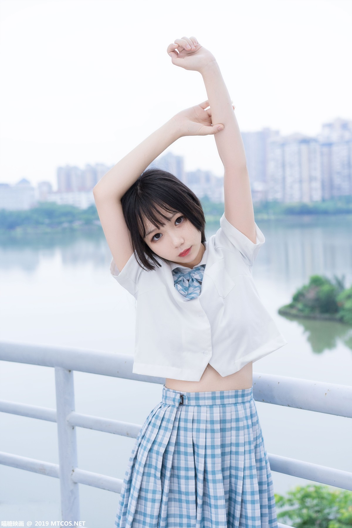图片[41]-[喵糖映画]VOL.015 半度度度喵 白丝格子裙 – COSPLAY-小乔阁