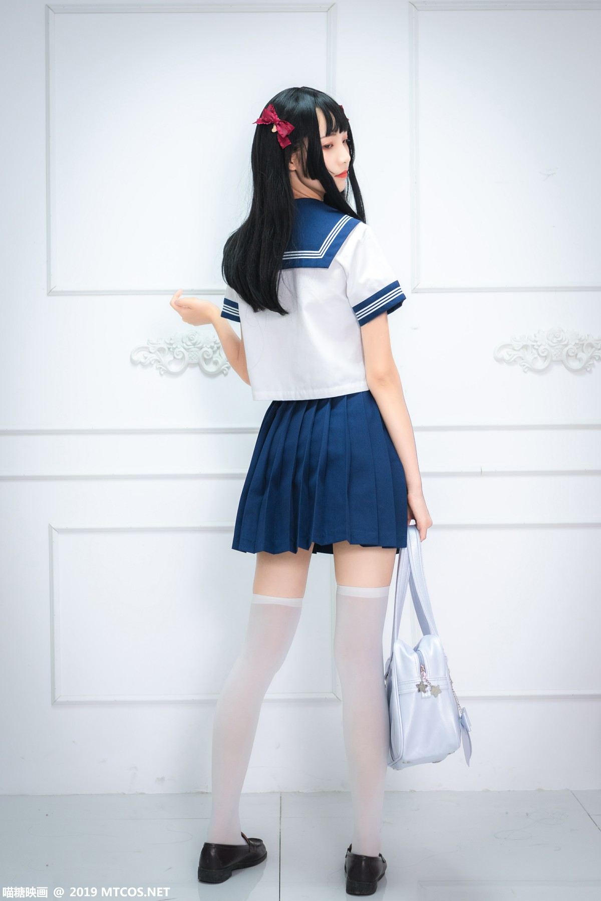 图片[4]-[喵糖映画]VOL.012 蓝白水手服 – COSPLAY-小乔阁