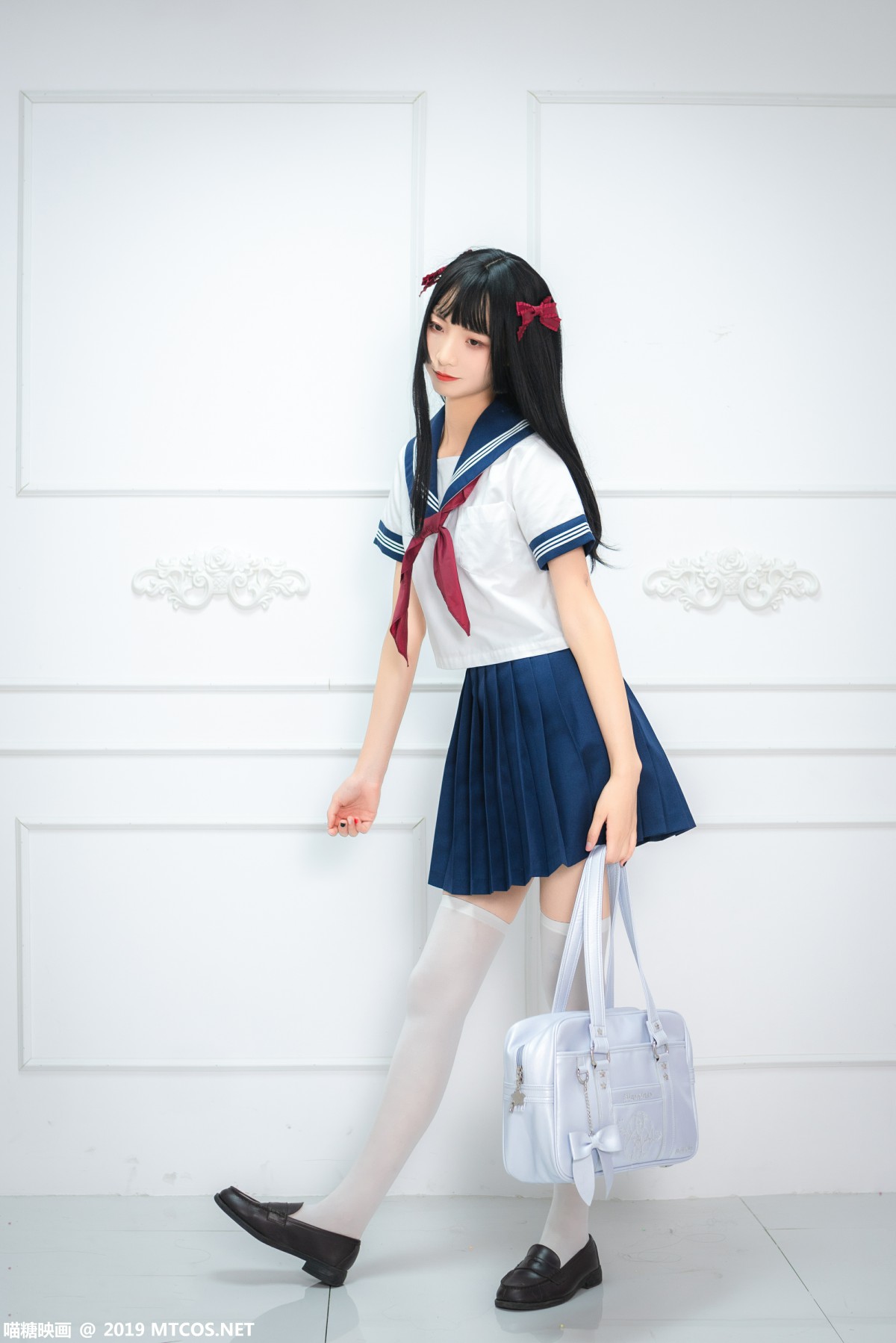 图片[7]-[喵糖映画]VOL.012 蓝白水手服 – COSPLAY-小乔阁