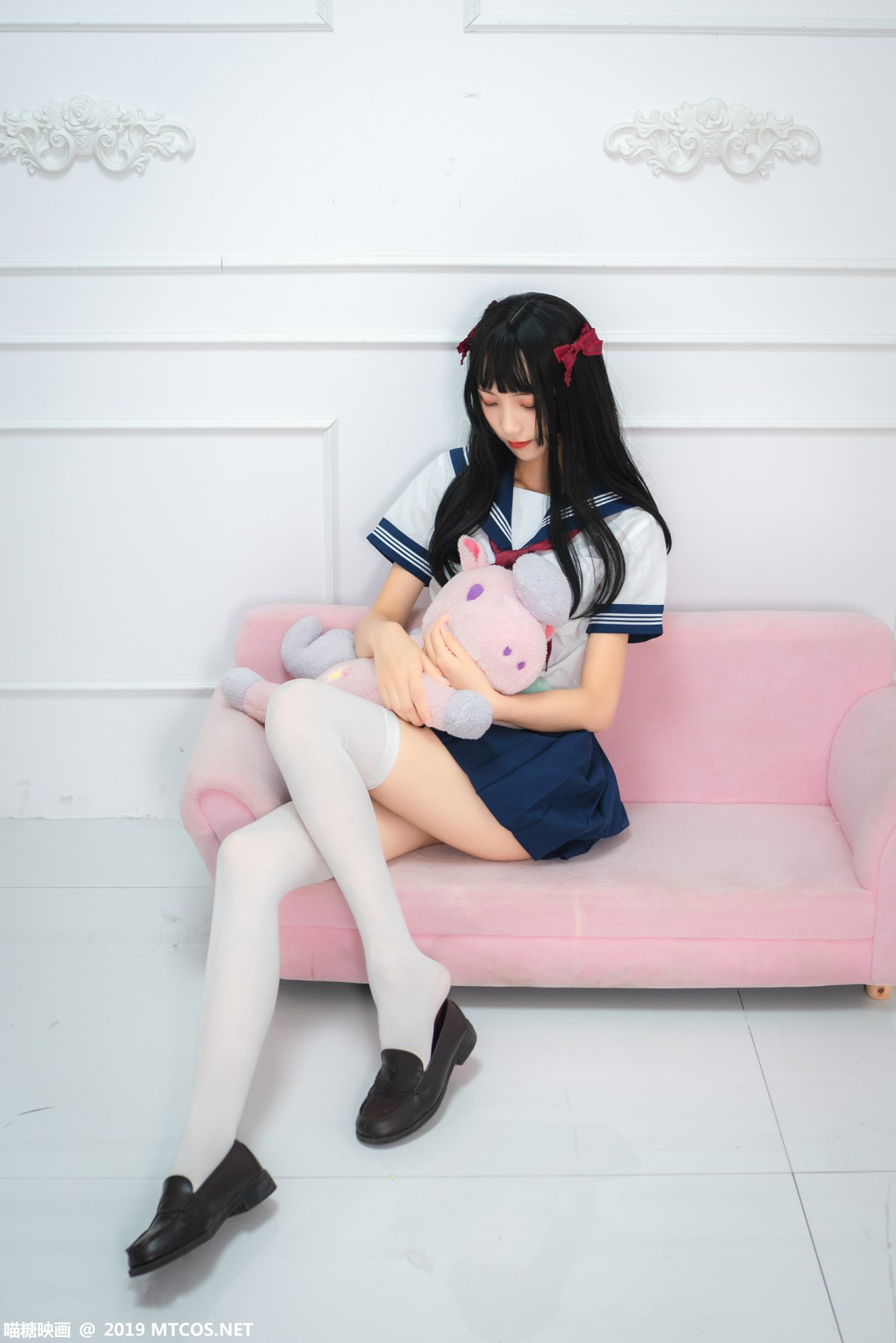 图片[12]-[喵糖映画]VOL.012 蓝白水手服 – COSPLAY-小乔阁