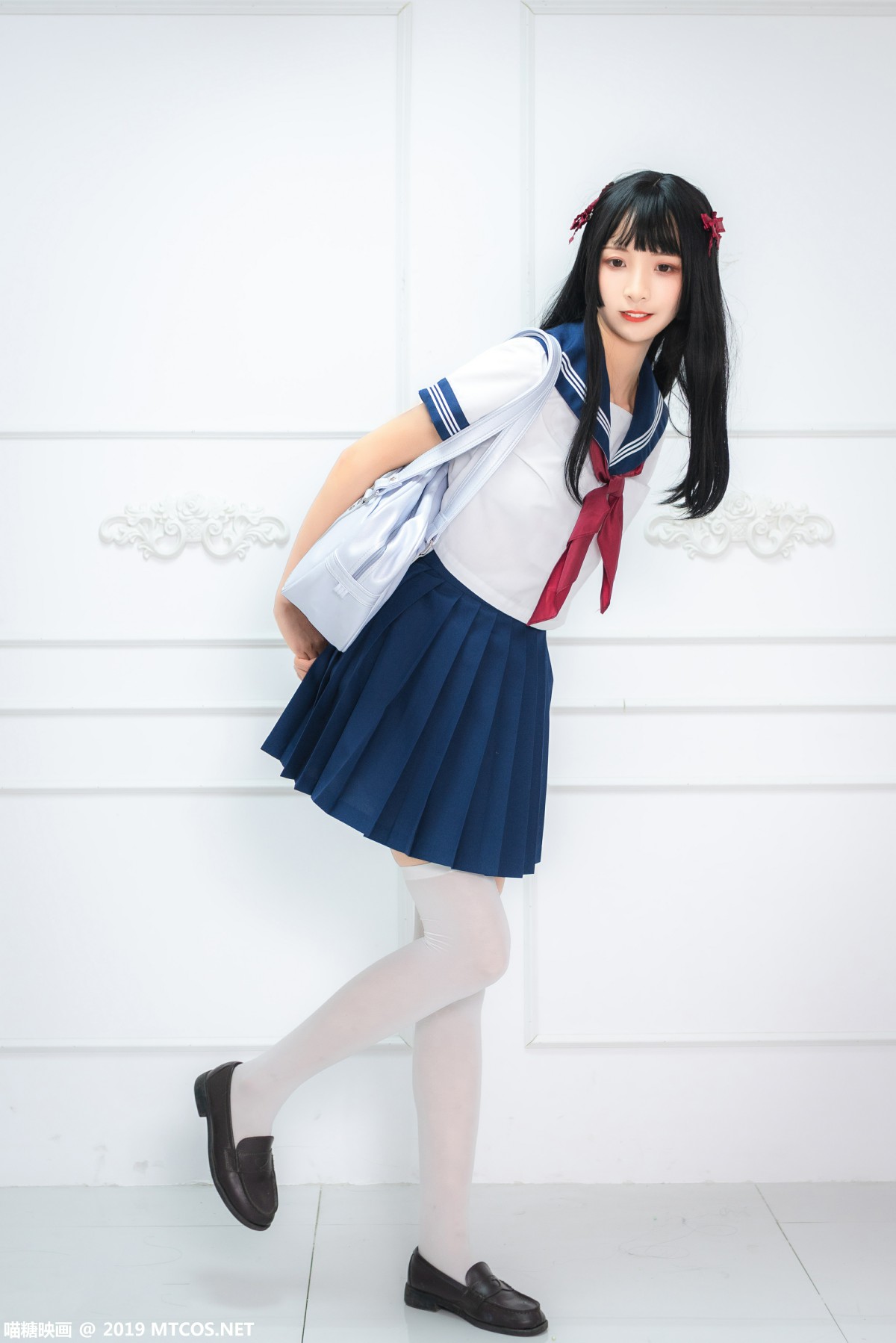 图片[17]-[喵糖映画]VOL.012 蓝白水手服 – COSPLAY-小乔阁