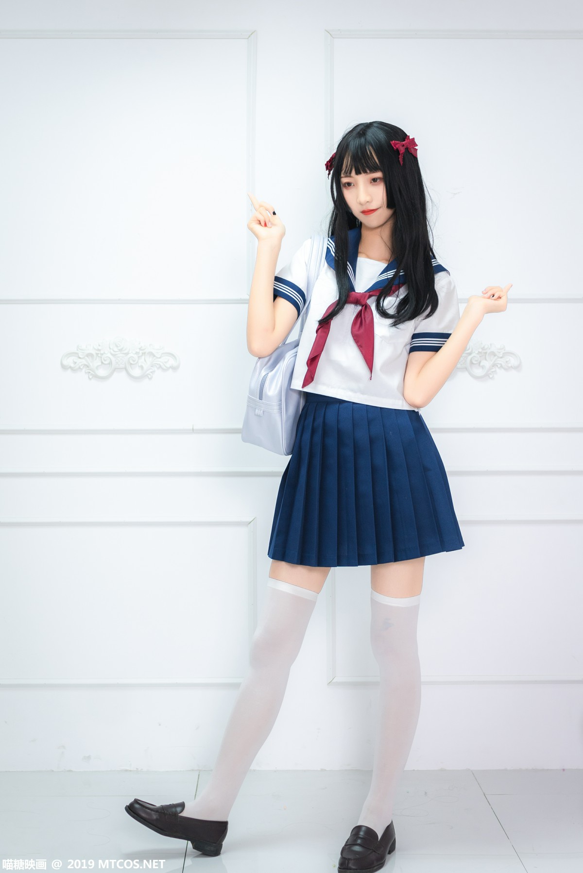 图片[19]-[喵糖映画]VOL.012 蓝白水手服 – COSPLAY-小乔阁