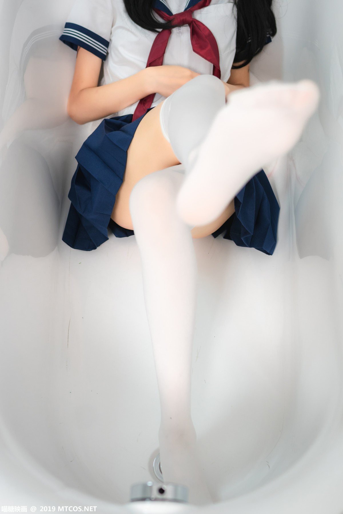 图片[40]-[喵糖映画]VOL.012 蓝白水手服 – COSPLAY-小乔阁
