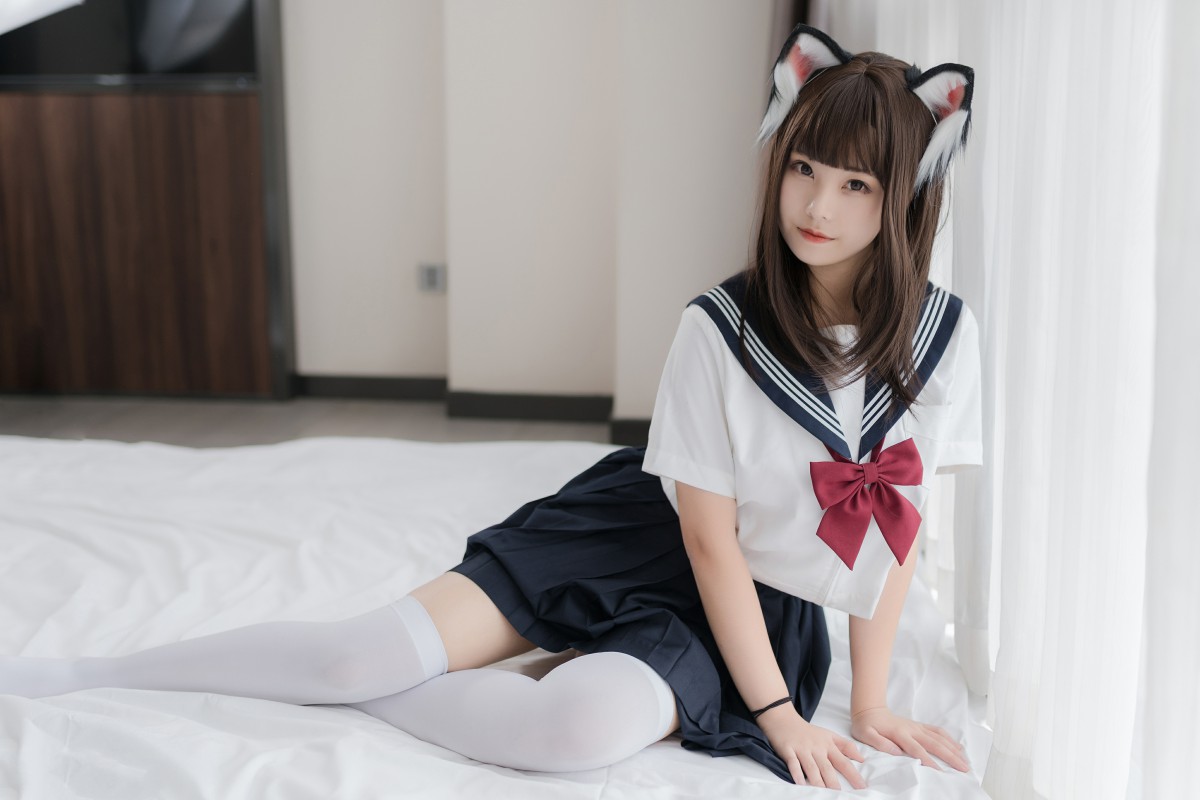 图片[8]-喵糖映画 VOL.002 JK白丝 – COSPLAY-小乔阁