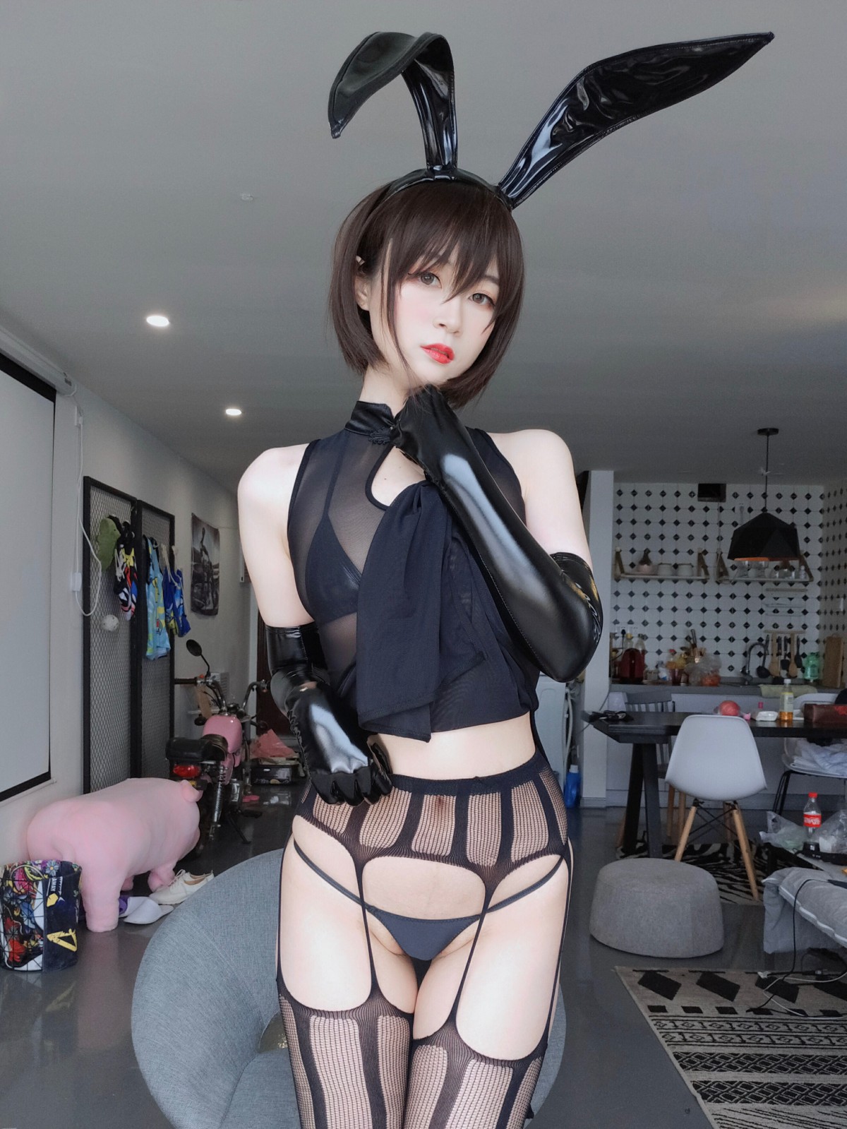 图片[8]-Coser小姐姐白银 – 透明旗袍 – COSPLAY-小乔阁