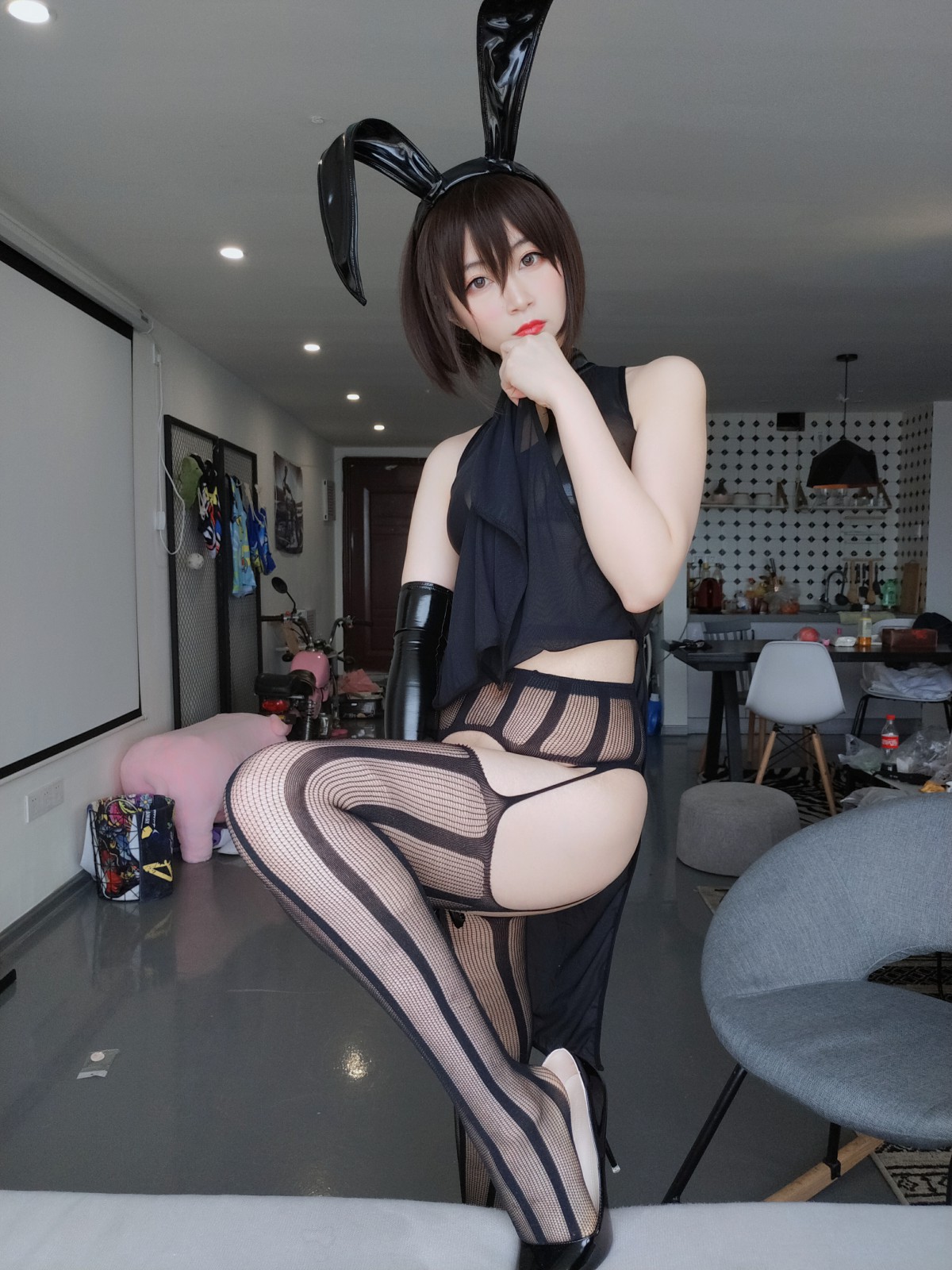 图片[19]-Coser小姐姐白银 – 透明旗袍 – COSPLAY-小乔阁