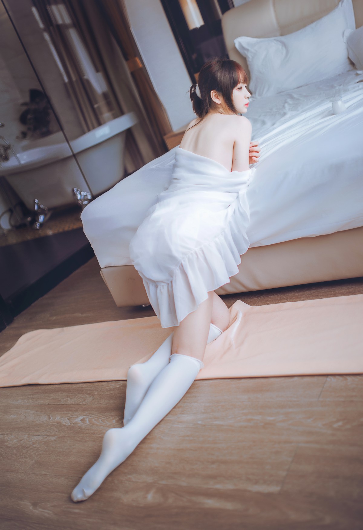 图片[4]-[Cosplay]疯猫ss – 睡衣与浴室的水手服 – COSPLAY-小乔阁