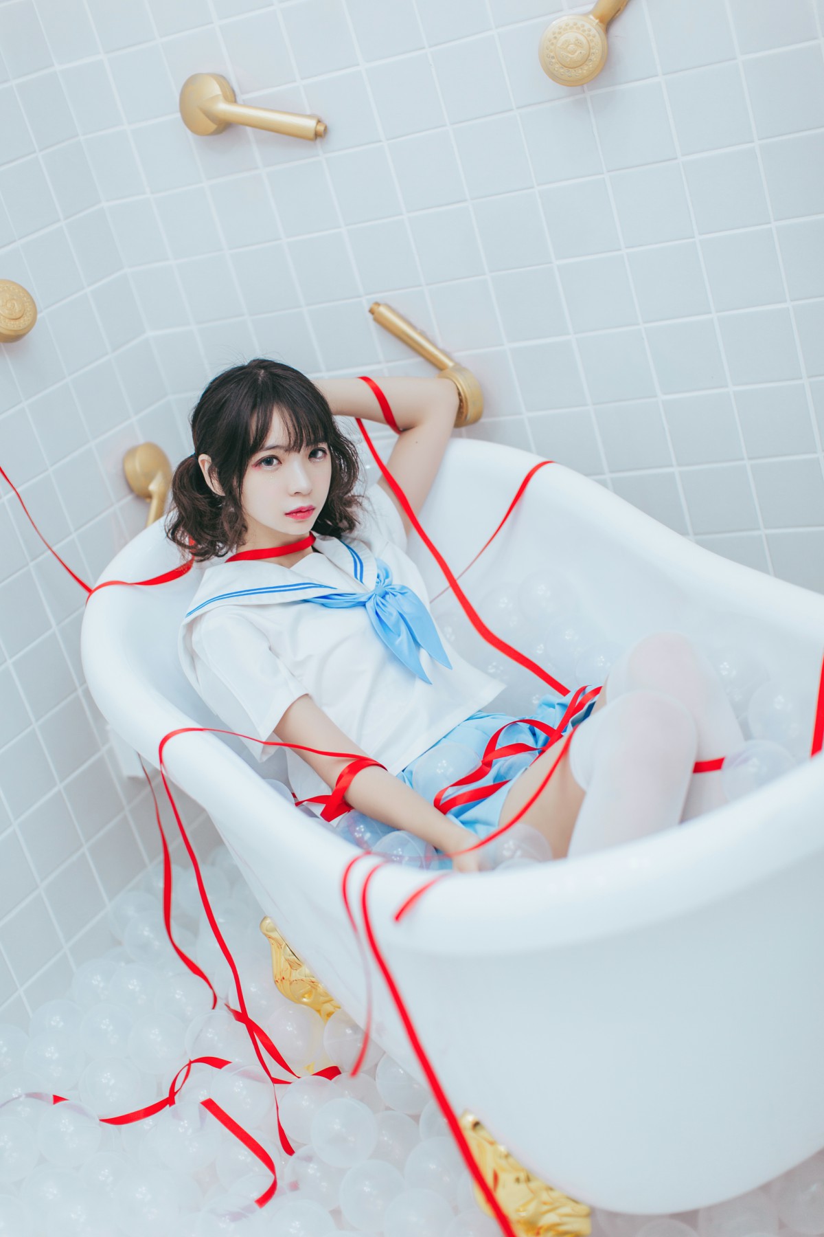 图片[25]-[Cosplay]疯猫ss – 睡衣与浴室的水手服 – COSPLAY-小乔阁