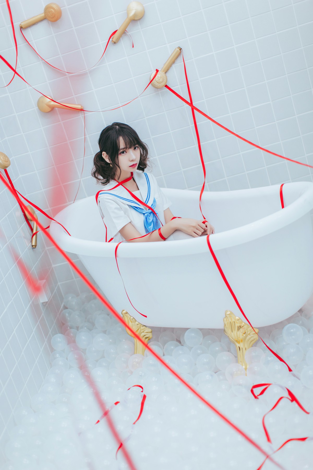 图片[26]-[Cosplay]疯猫ss – 睡衣与浴室的水手服 – COSPLAY-小乔阁