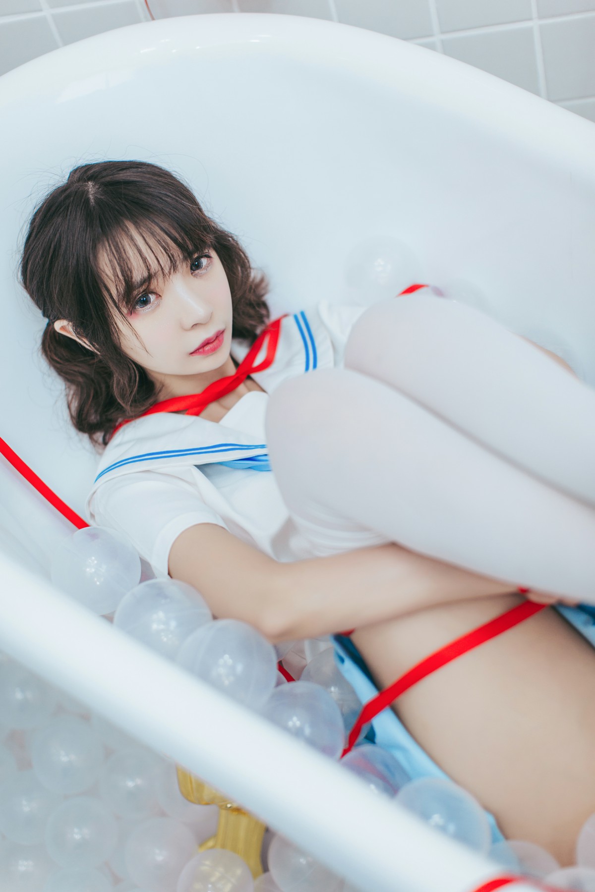 图片[35]-[Cosplay]疯猫ss – 睡衣与浴室的水手服 – COSPLAY-小乔阁
