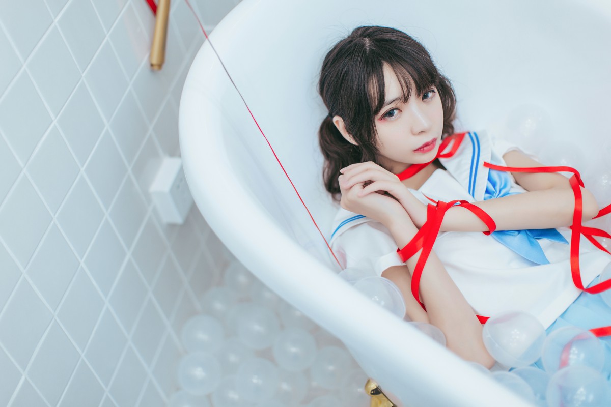 图片[36]-[Cosplay]疯猫ss – 睡衣与浴室的水手服 – COSPLAY-小乔阁
