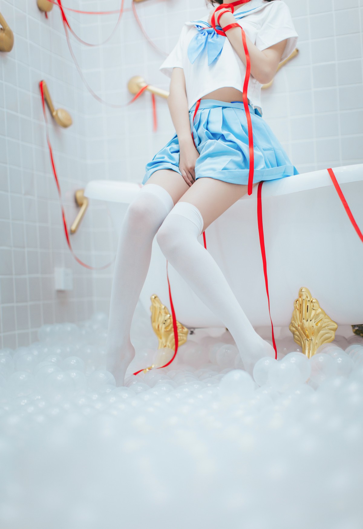 图片[40]-[Cosplay]疯猫ss – 睡衣与浴室的水手服 – COSPLAY-小乔阁