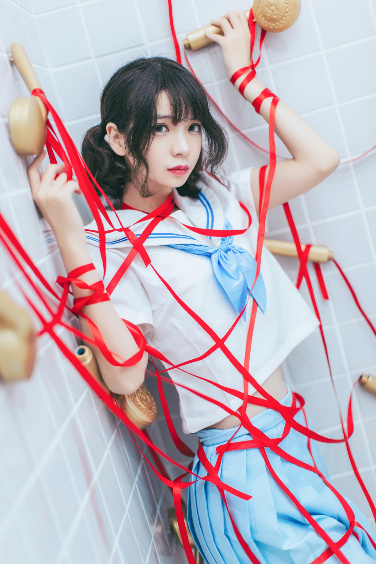 图片[43]-[Cosplay]疯猫ss – 睡衣与浴室的水手服 – COSPLAY-小乔阁