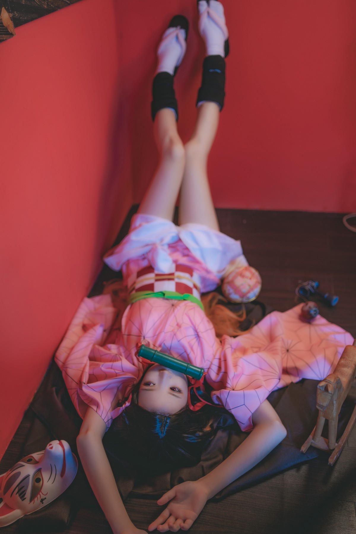 图片[3]-[Cosplay]桜桃喵 – 灶门祢豆子 – COSPLAY-小乔阁