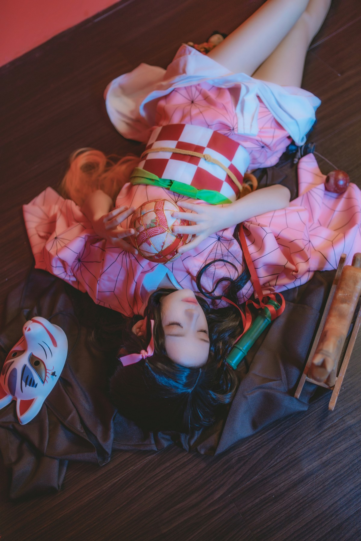 图片[6]-[Cosplay]桜桃喵 – 灶门祢豆子 – COSPLAY-小乔阁