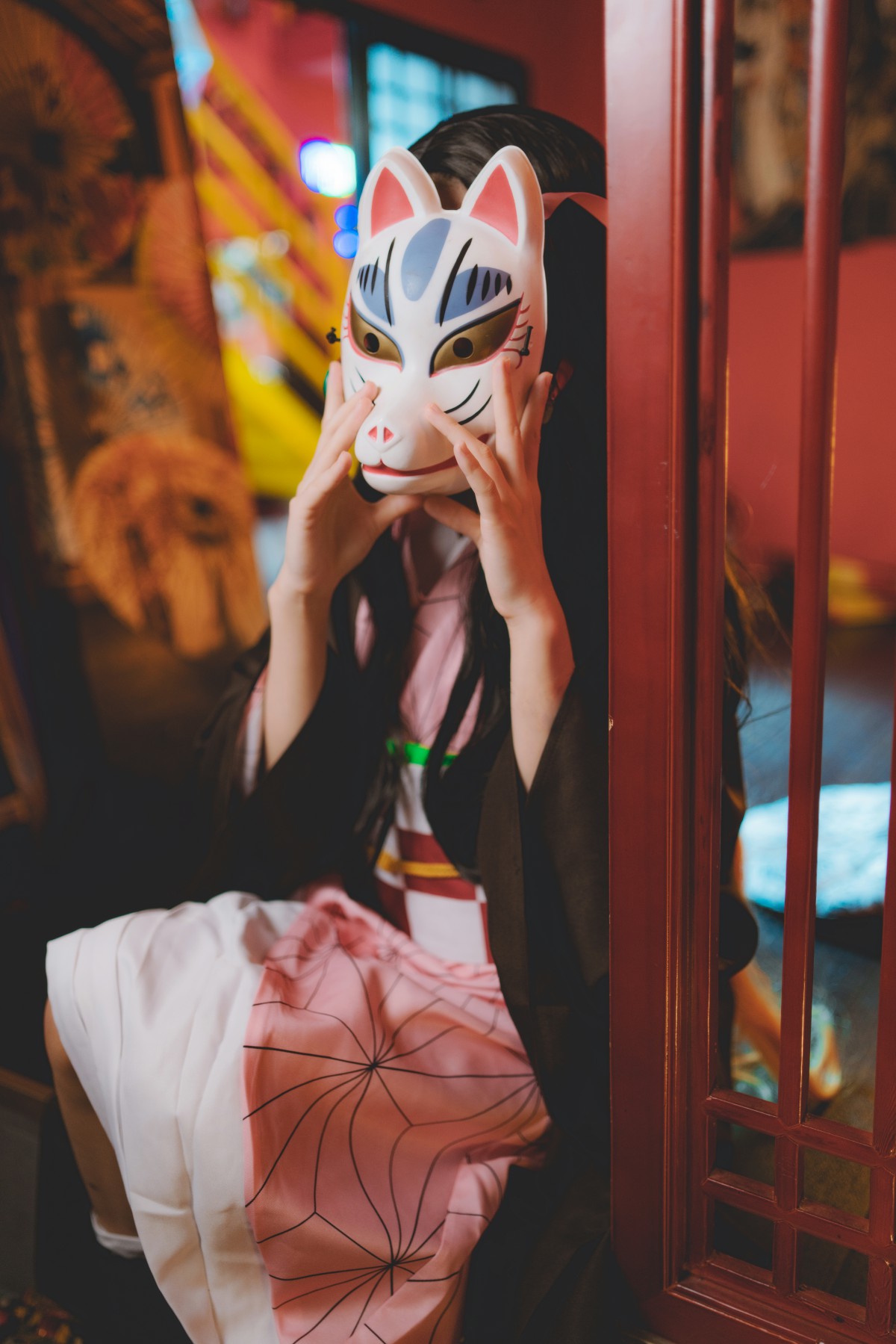 图片[12]-[Cosplay]桜桃喵 – 灶门祢豆子 – COSPLAY-小乔阁