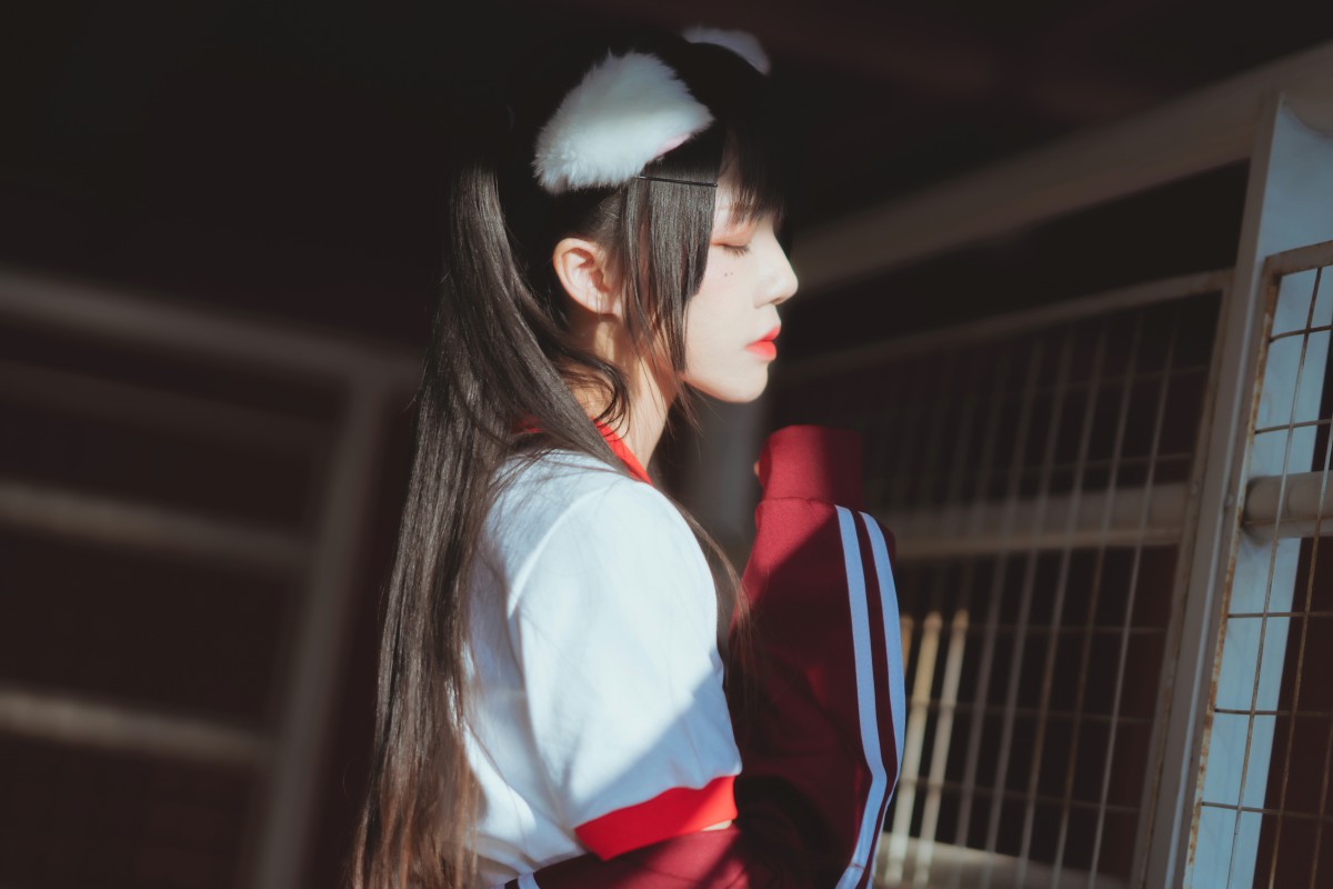 图片[2]-[Cosplay]桜桃喵 – 红色体操服 – COSPLAY-小乔阁