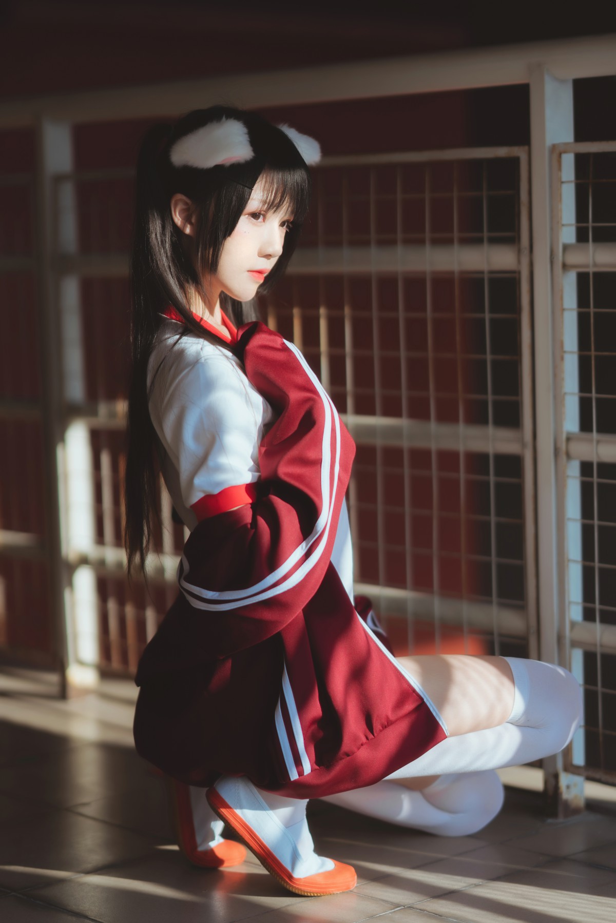 图片[4]-[Cosplay]桜桃喵 – 红色体操服 – COSPLAY-小乔阁