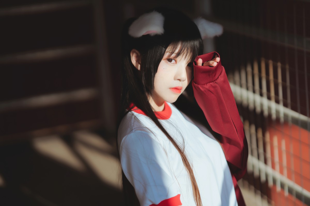 图片[5]-[Cosplay]桜桃喵 – 红色体操服 – COSPLAY-小乔阁