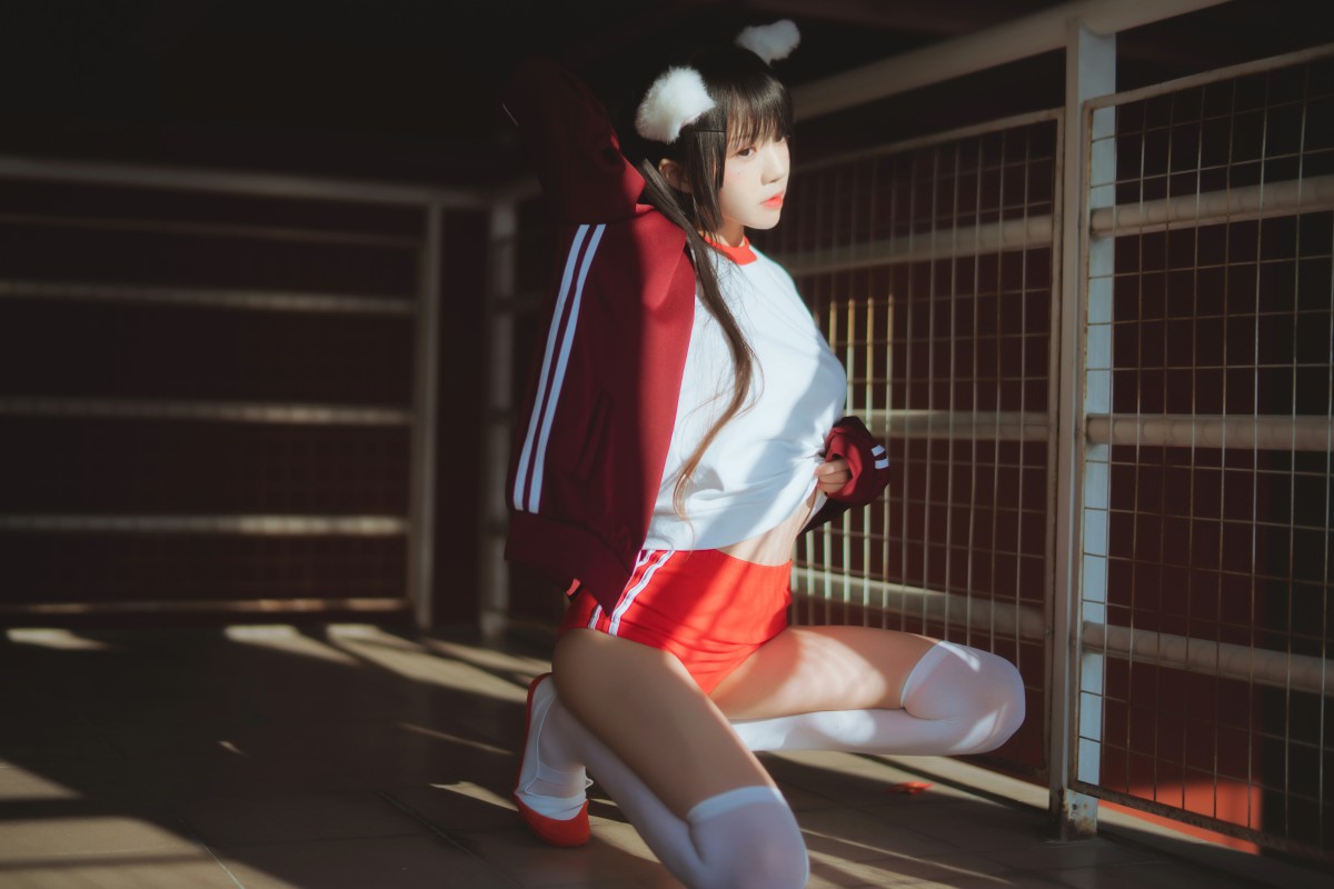 图片[8]-[Cosplay]桜桃喵 – 红色体操服 – COSPLAY-小乔阁