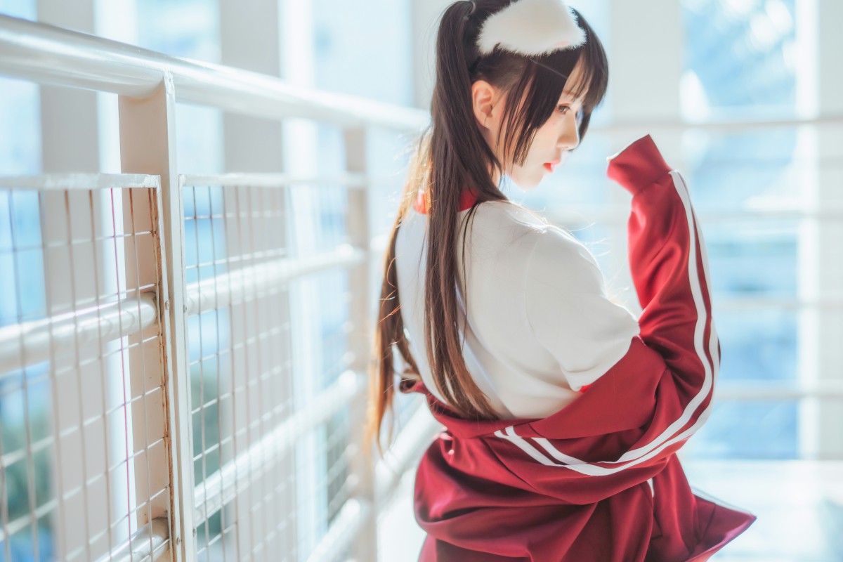 图片[9]-[Cosplay]桜桃喵 – 红色体操服 – COSPLAY-小乔阁