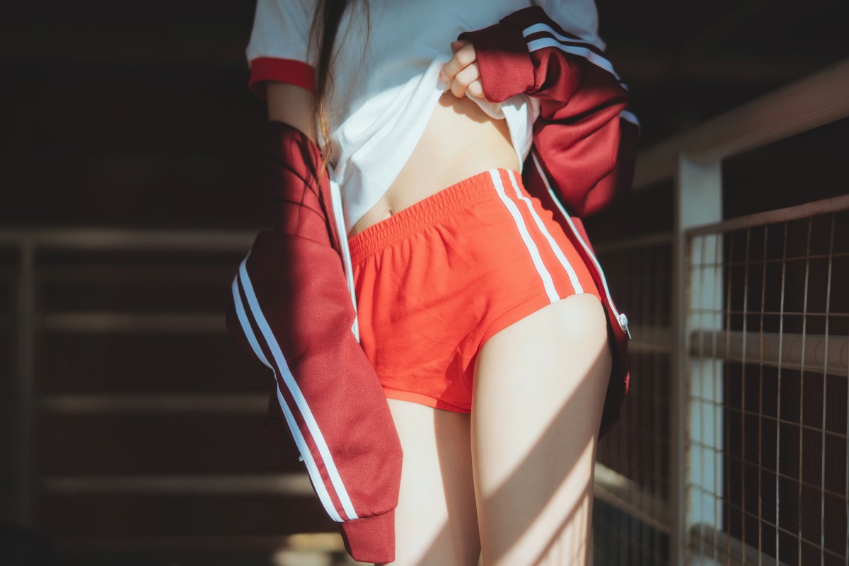 图片[12]-[Cosplay]桜桃喵 – 红色体操服 – COSPLAY-小乔阁