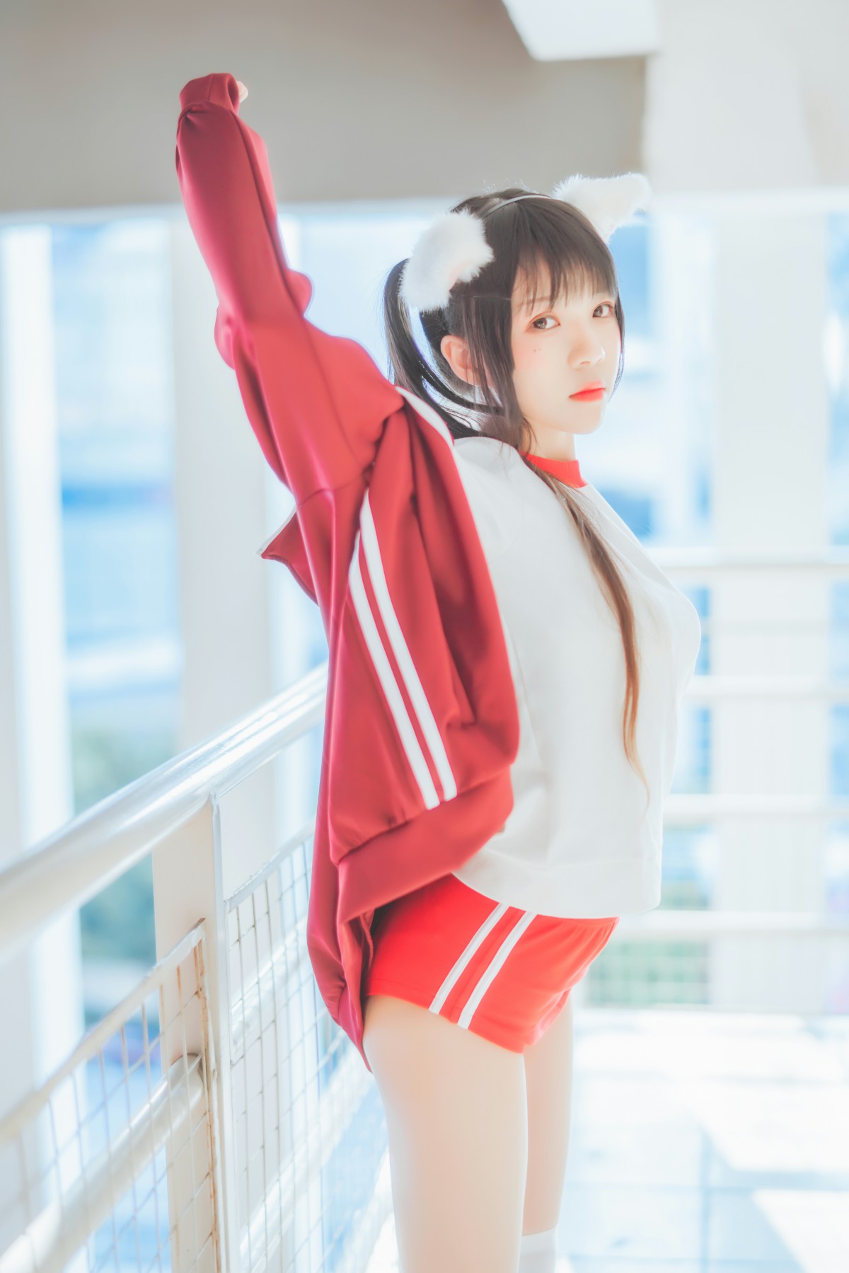 图片[16]-[Cosplay]桜桃喵 – 红色体操服 – COSPLAY-小乔阁